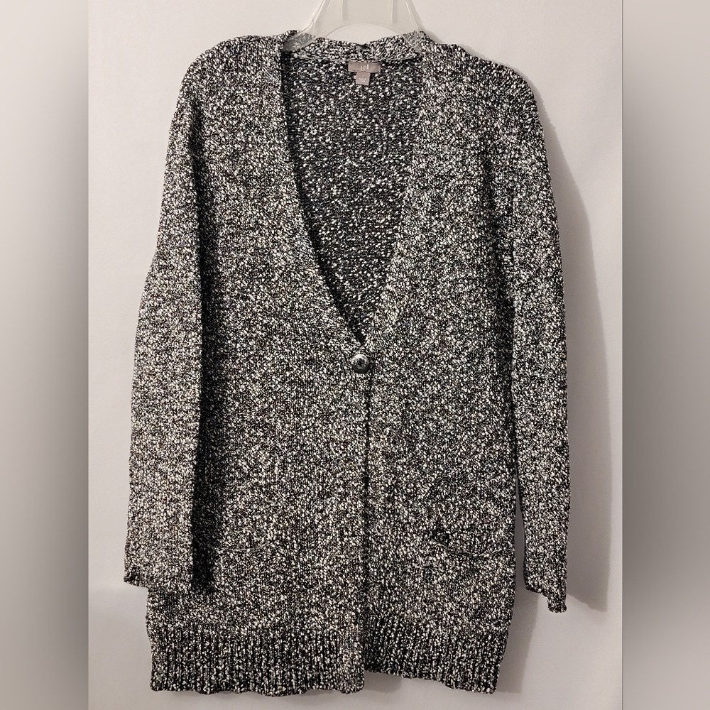 J. Jill Single Button Closure All Cotton Cardigan Size S - Picture 3 of 9